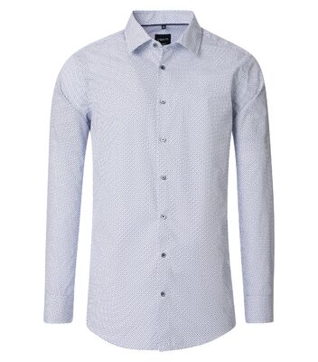 Ventin modern fit valkoinen sinikuvioinen kauluspaita