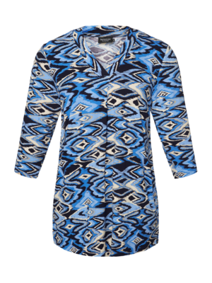 Signature sininen kuviollinen trikoo tunika