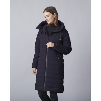 Junge tummansininen hyvin istuva toppatakki