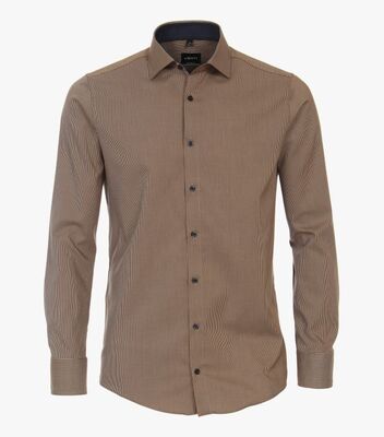 Venti modern fit ruskeasävyinen kauluspaita