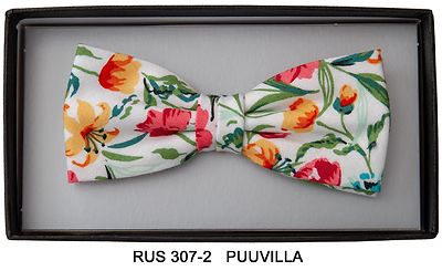 Matex valkoinen kukkakuvioinen rusetti