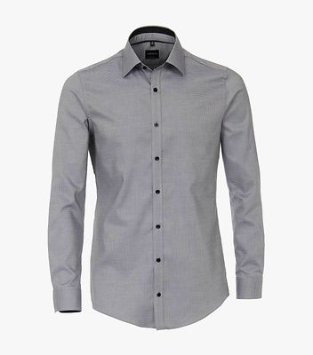 Venti harmasävyinen body fit kauluspaita