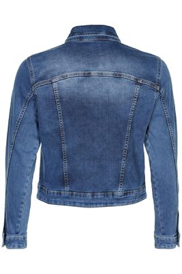 In front joustava denimsininen fakkutakki