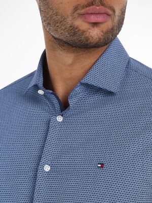 Tommy Hilfiger sinikuviollinen slim fit kauluspaita