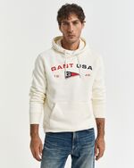 Gant luonnonvalkoinen regular fit collegehuppari