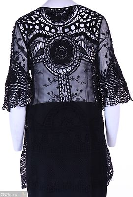 M.X.O musta pitsi neuletakki