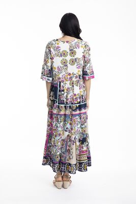 Orientique pitkä kuviollinen kesämekko