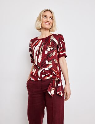 Gerry weber viininpunainen lyhythihainen pusero