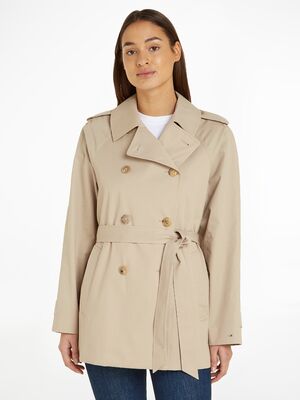 Tommy Hilfiger beigen sävyinen trenssi