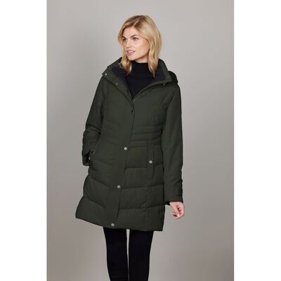 Junge sammaleenvihreä talvitakki