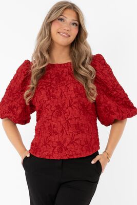 Capri Collection punainen rusetti pusero