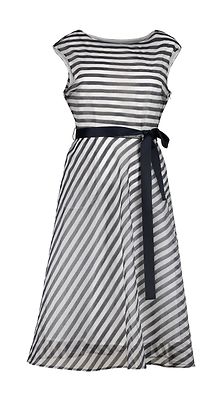 Rils sinivalkoraidallinen kellohelmamekko