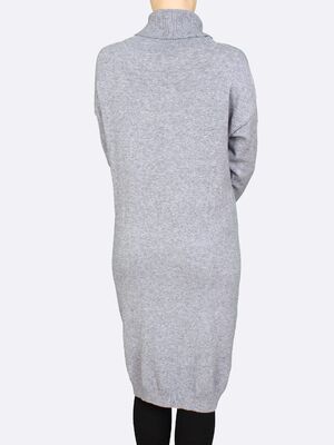 Lea H vaaleanharmaa neulemekko poolokauluksella