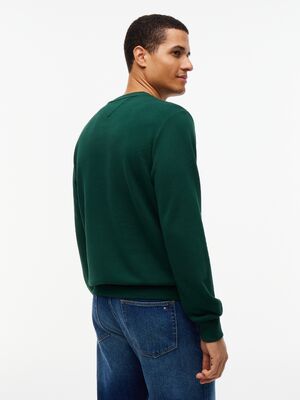 Tommy Hilfiger metsän vihreä o-aukkoinen collegepusero