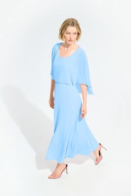 Joseph Ribkoff vaaleansininen midimittainen juhlamekko