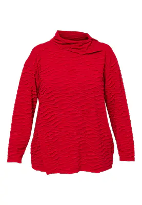 Pont Neuf kirkkaanpunainen tunika