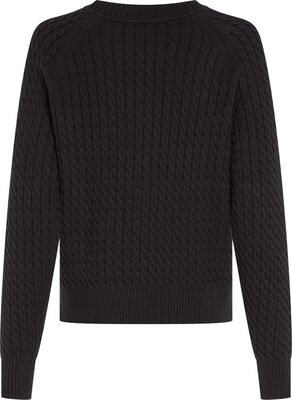 Tommy Hilfiger musta palmikkoneulepusero