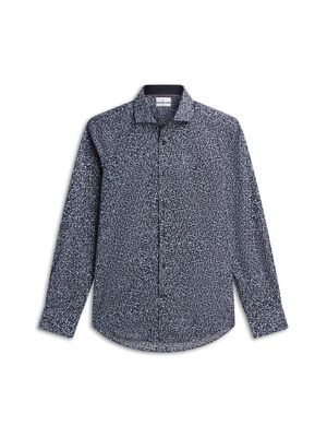 Tommy Hilfiger tumansininen pienikuvioinen regular fit kauluspaita