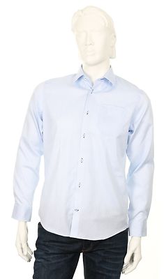 Petrifun vaaleansininen pikkuruudullien modern fit kauluspaita