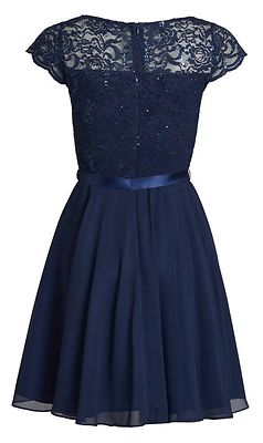 Swing tummansininen juhlamekko