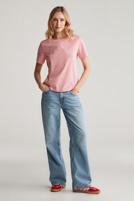 Gant brodeerattu pinkki t-paita