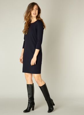 Base Level tummansininen kotelomekko