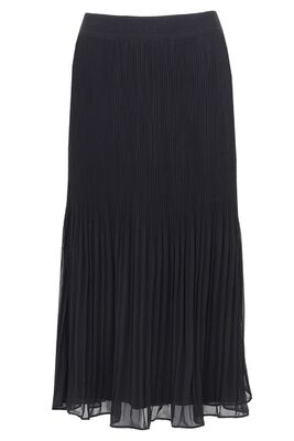 STI musta midimittainen pliseerihame