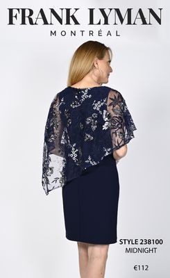 Frank Lyman tummansininen juhlamekko