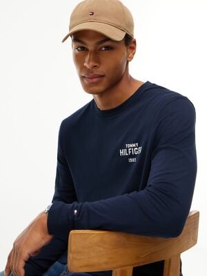 Tommy Hilfiger tummansininen pitkähihainen t-paita