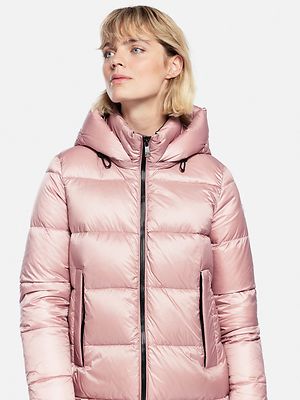 Reset roosan sävyinen untuvatakki