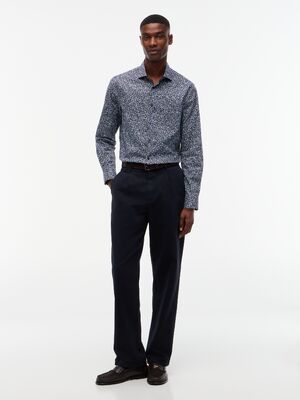 Tommy Hilfiger tumansininen pienikuvioinen regular fit kauluspaita