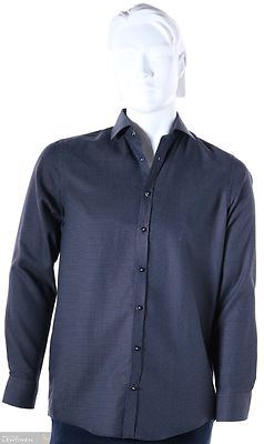 Venti musta modern fit kauluspaita