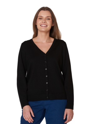 Signature musta klassinen neuletakki