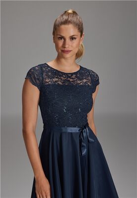 Swing tummansininen juhlamekko