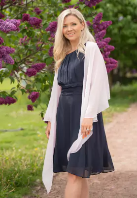 Lasessor tummansininen hartiahuivi