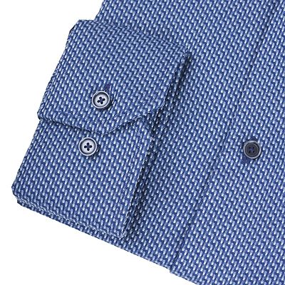 Petrifun sininen pitkähihainen kauluspaita väljä C-malli