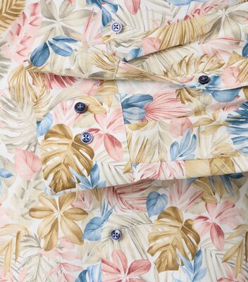 Venti modern fit kuviollinen pitkähihainen kauluspaita