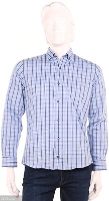 Petrifun sininen ruudullinen modern fit kauluspaita