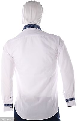 Guide London valkoinen slim fit kauluspaita