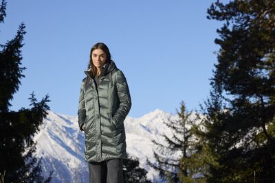 Lebek vihreä talvitakki