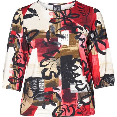 Pont Neuf kuviollinen pusero vajaamittaisella hihalla