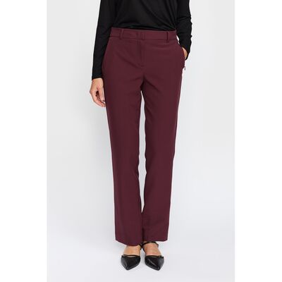 2-Biz viininpunaiset suorat housut