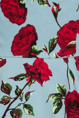 Hearts&Roses turkoosi fiftari tyylinen kellohelma mekko