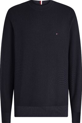 Tommy Hilfiger tummansininen puuvillaneule