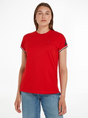 Tommy Hilfiger tummanpunainen T-paita