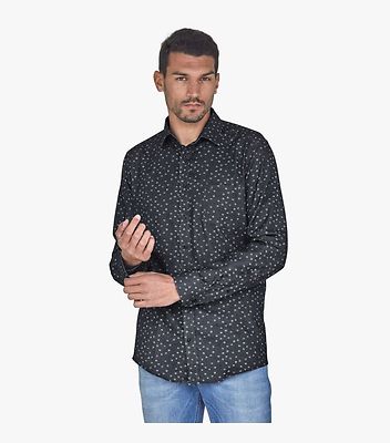 Casamoda harmaa kuviollinen flanellipaita