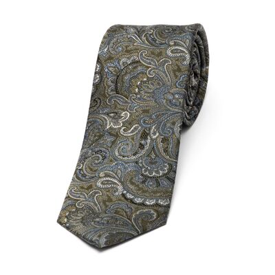 Matex vihreä paisley-kuosillinen silkkisolmio