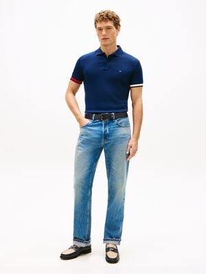 Tommy Hilfiger tummansininen kevyt pikeepaita