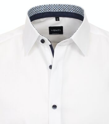 Venti modern fit valkoinen lyhythihainen kauluspaita