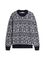 Tommy HIlfiger sinivalkokuvioinen puuvillaneule